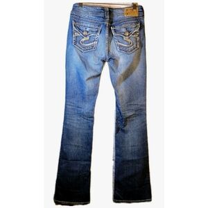 Silver Jeans Blue Denim Suki Surplus Bootcut Size 28/34 Western Faded Y2K Biker